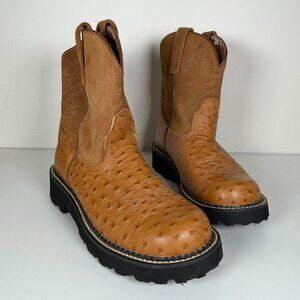 Vintage Leather "BABYFAT" Chunky Cowgirl Boots